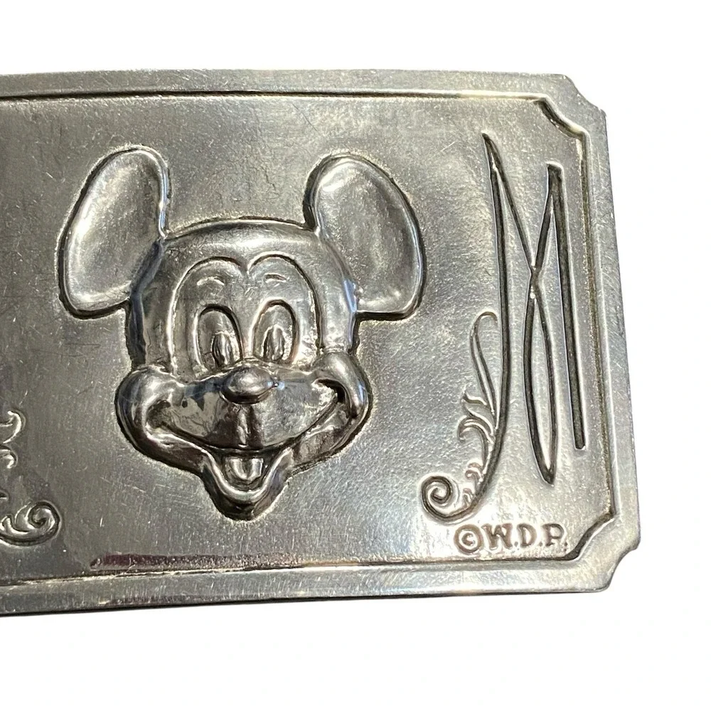 Vintage 1973 Disney Mickey Mouse Belt Buckle Al Shelton‎ Wyler Foundry USA